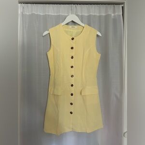 PepperMayo “Castello Fiore Linen Mini Dress - Lemon”